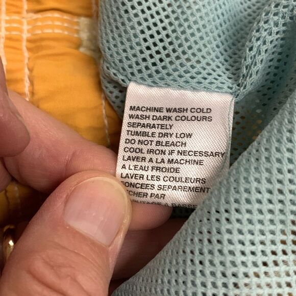 Tommy Bahama Relax Gold Green Tropical Print Drawstring Swim Trunks Size XXL - Picture 10 of 14